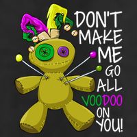 Mardi Gras Voodoo Doll 11oz C Handle Ceramic Mug