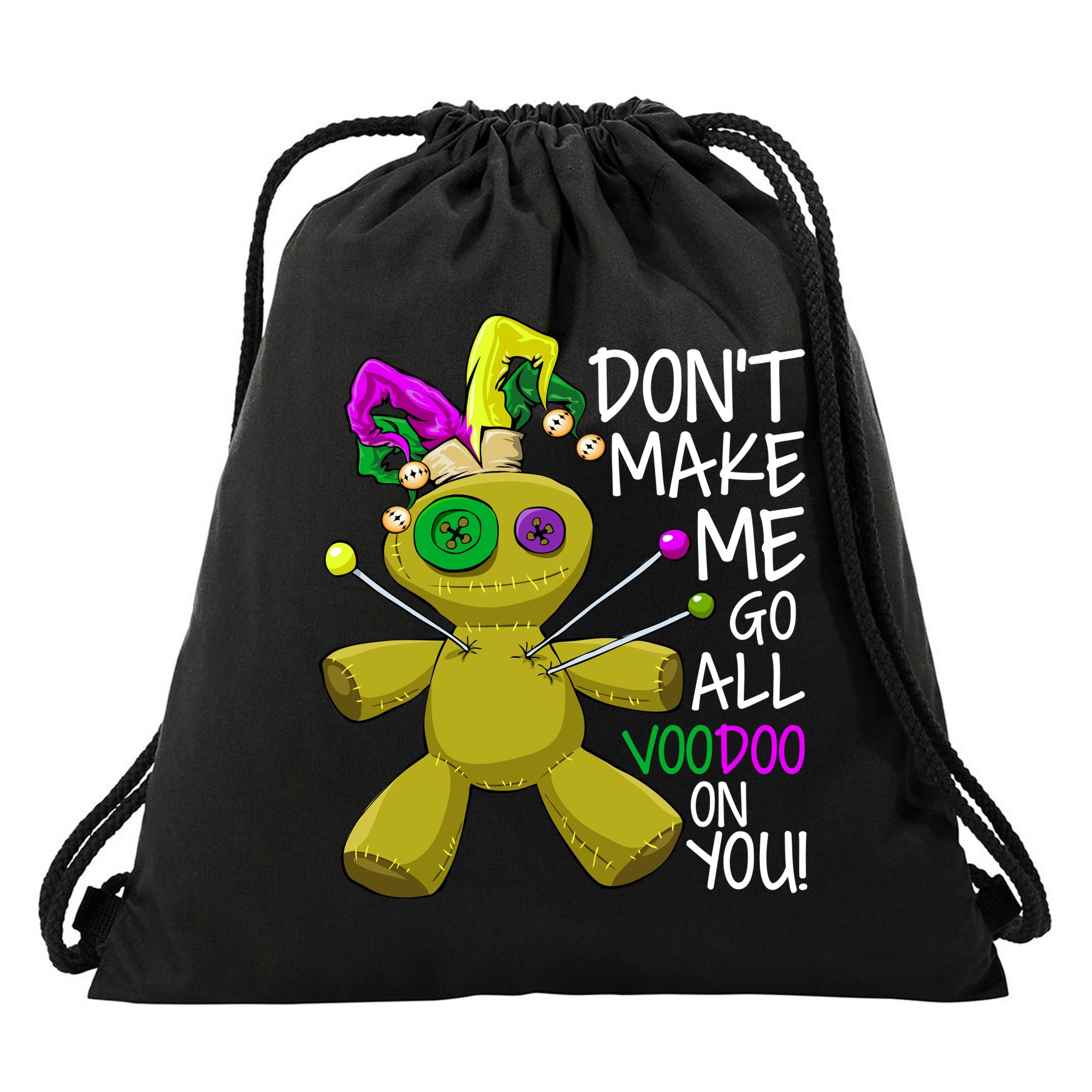 Mardi Gras Voodoo Doll Drawstring Bag