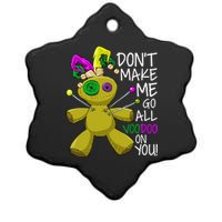 Mardi Gras Voodoo Doll Ceramic Star Ornament