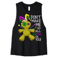 Mardi Gras Voodoo Doll Women's Racerback Cropped Tank