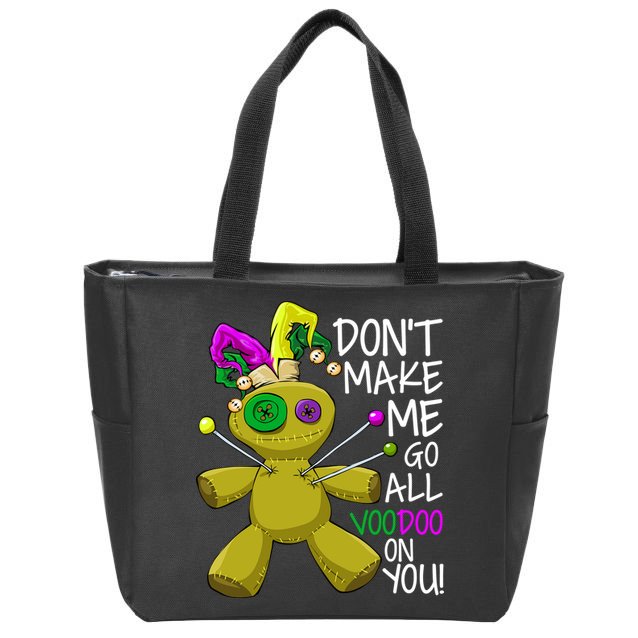 Mardi Gras Voodoo Doll Zip Tote Bag