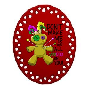 Mardi Gras Voodoo Doll Ceramic Oval Ornament