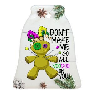 Mardi Gras Voodoo Doll Ceramic Bell Ornament