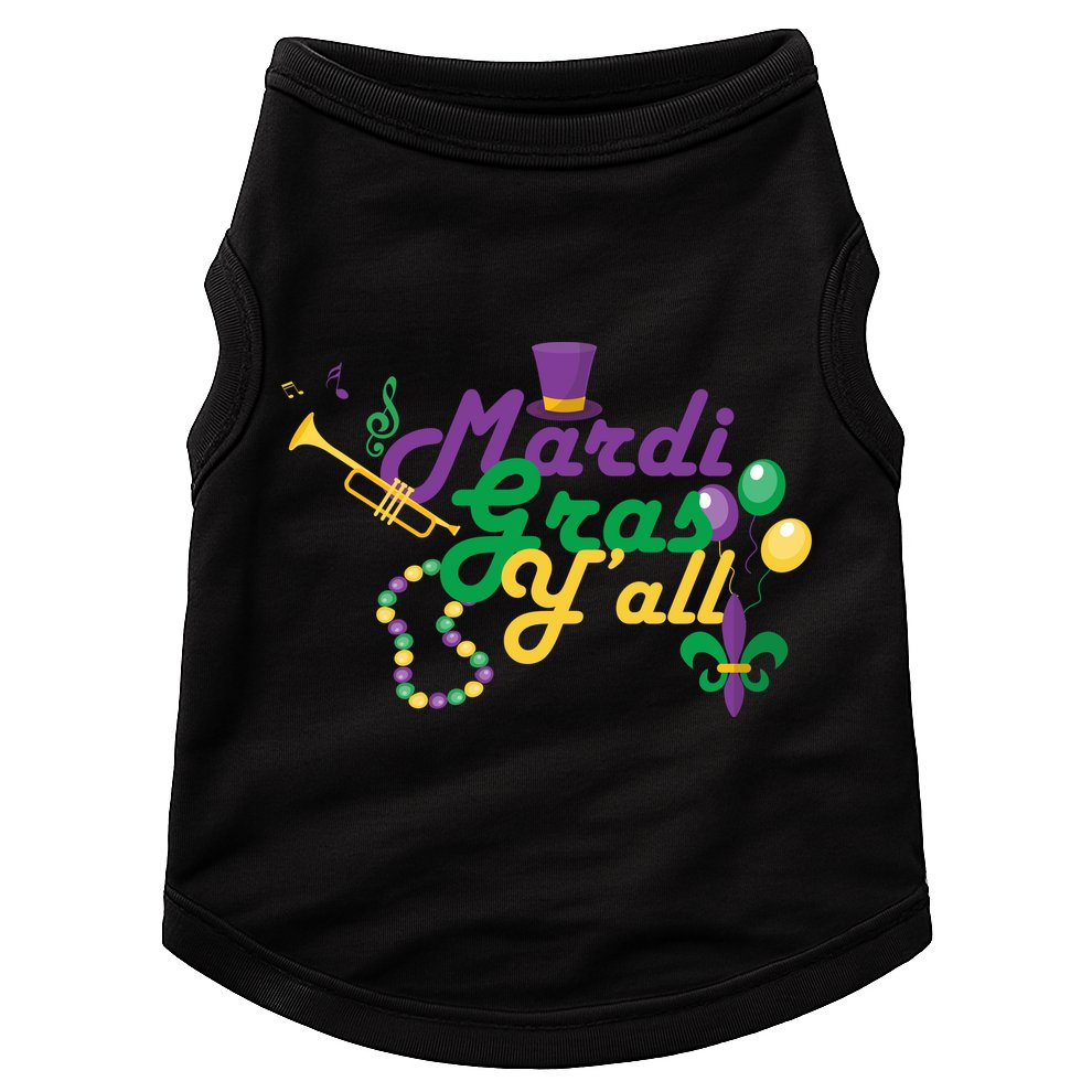 Mardi Gras Y'all Doggie Tank