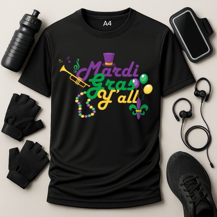 Mardi Gras Y'all Cooling Performance Crew T-Shirt