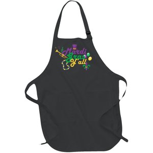 Mardi Gras Y'all Full-Length Apron With Pockets