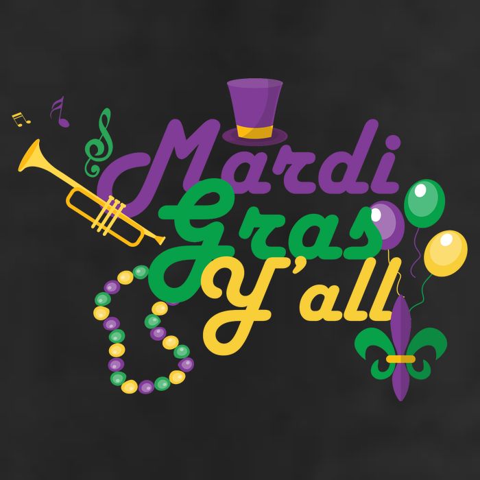 Mardi Gras Y'all Adult Drive Performance Visor