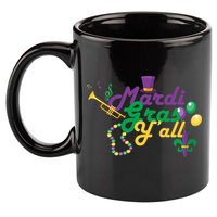Mardi Gras Y'all 11oz C Handle Ceramic Mug