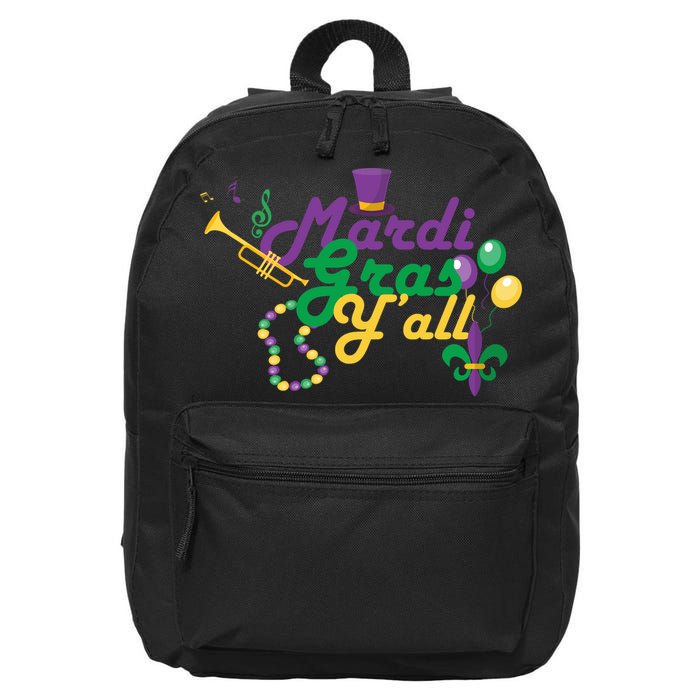 Mardi Gras Y'all 16 in Basic Backpack