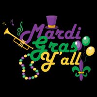 Mardi Gras Y'all 16 in Basic Backpack