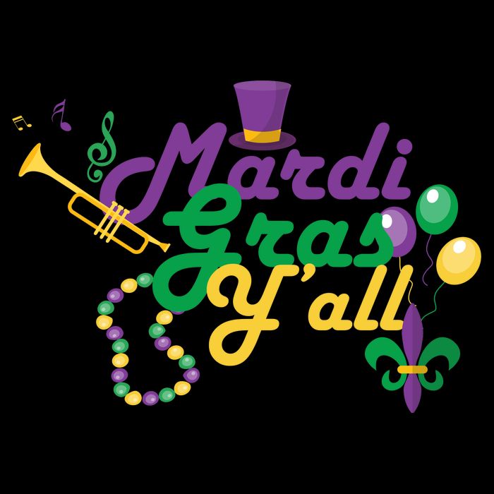 Mardi Gras Y'all 16 in Basic Backpack