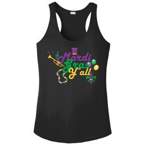 Mardi Gras Y'all Ladies PosiCharge Competitor Racerback Tank