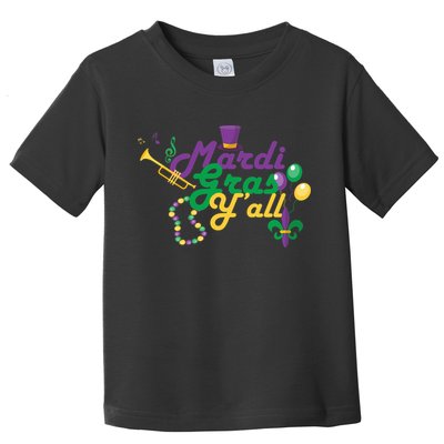Mardi Gras Y'all Toddler T-Shirt