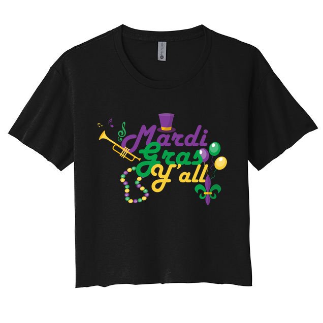 Mardi Gras Y'all Crop Top