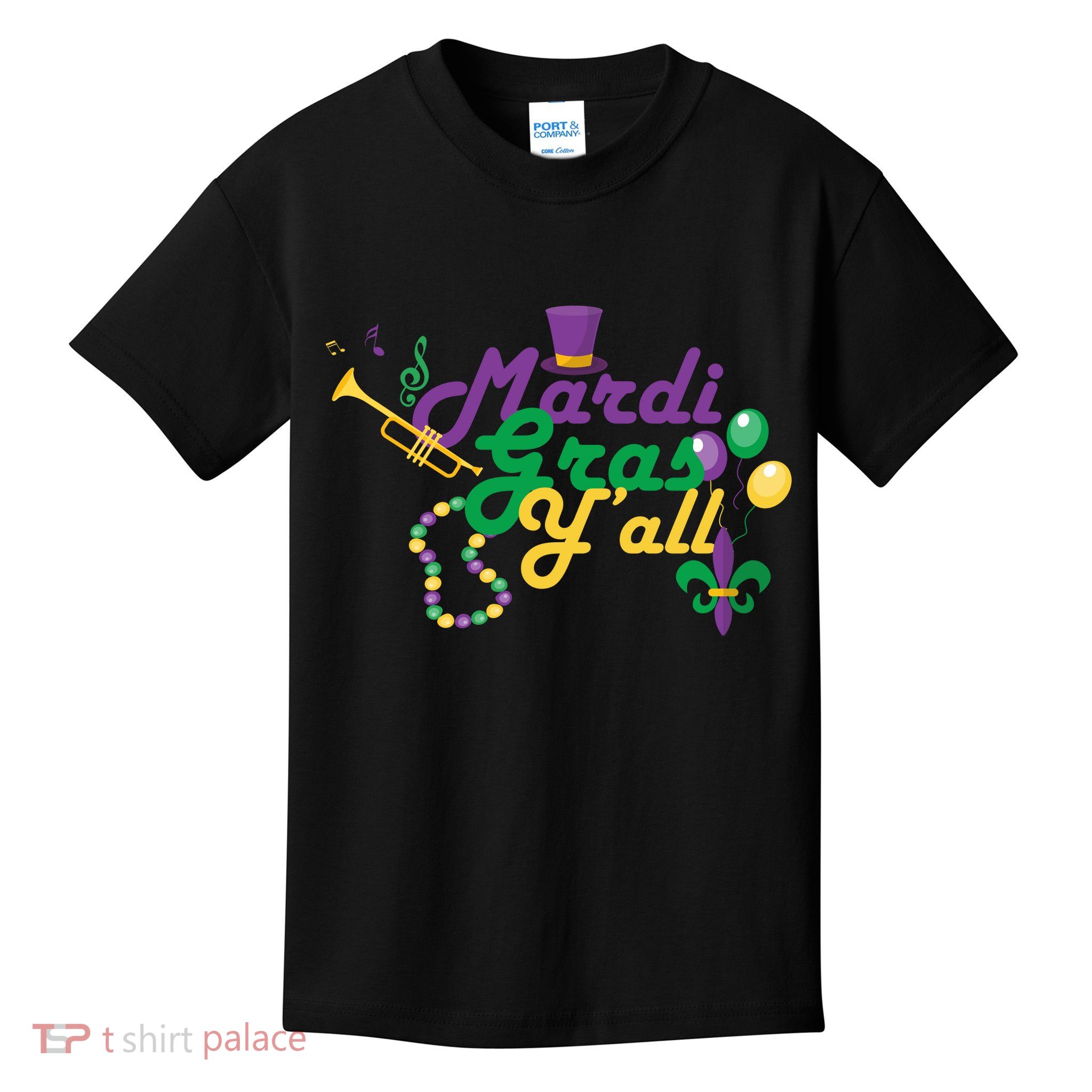 Mardi Gras Y'all Kids T-Shirt