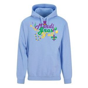 Mardi Gras Y'all Unisex Surf Hoodie