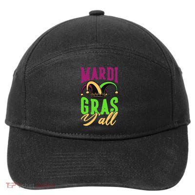Mardi Gras Y'all Cute 7-Panel Snapback Hat