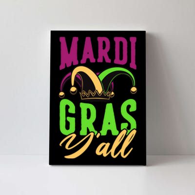 Mardi Gras Y'all Cute Canvas