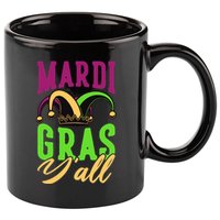 Mardi Gras Y'all Cute 11oz C Handle Ceramic Mug