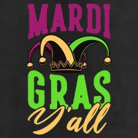 Mardi Gras Y'all Cute 11oz C Handle Ceramic Mug