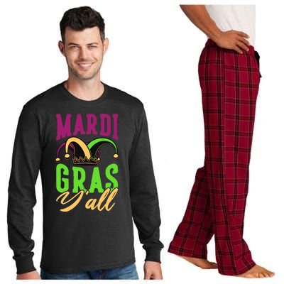 Mardi Gras Y'all Cute Long Sleeve Pajama Set