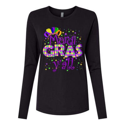 Mardi Gras Y'all New Orleans Party Womens Cotton Relaxed Long Sleeve T-Shirt