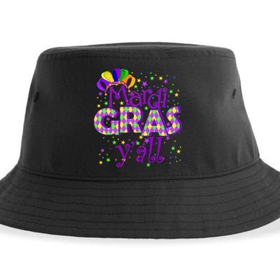 Mardi Gras Y'all New Orleans Party Sustainable Bucket Hat