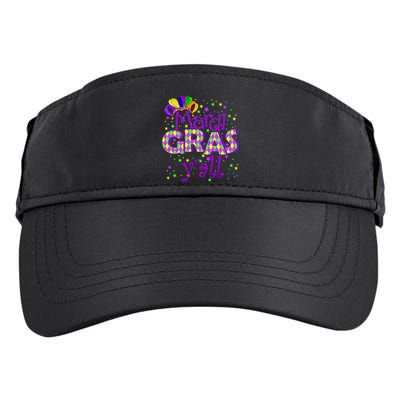 Mardi Gras Y'all New Orleans Party Adult Drive Performance Visor