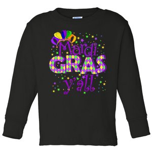 Mardi Gras Y'all New Orleans Party Toddler Long Sleeve Shirt