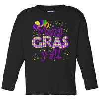 Mardi Gras Y'all New Orleans Party Toddler Long Sleeve Shirt