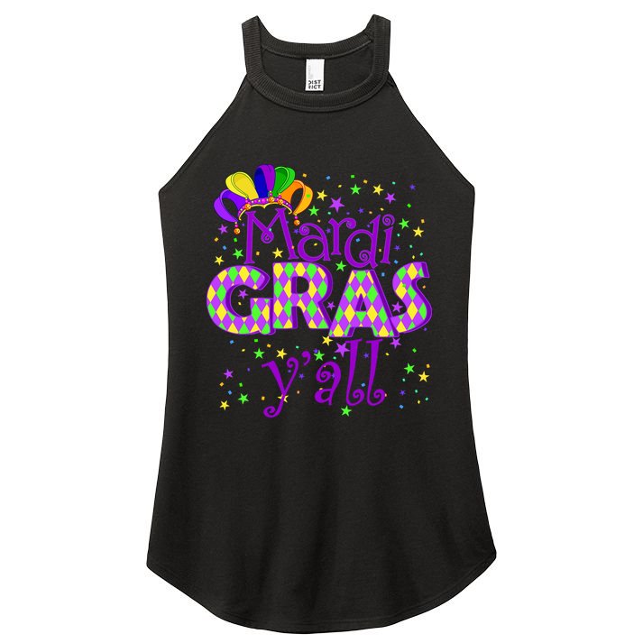 Mardi Gras Y'all New Orleans Party Women's Perfect Tri Rocker Tank