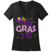 Mardi Gras Y'all New Orleans Party Women's V-Neck T-Shirt