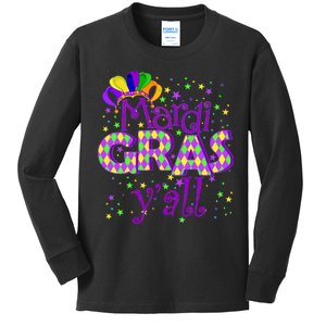 Mardi Gras Y'all New Orleans Party Kids Long Sleeve Shirt