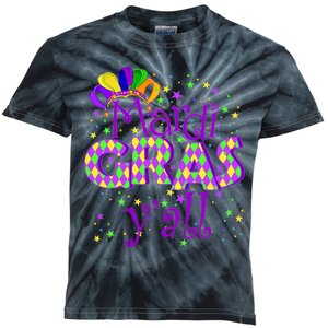 Mardi Gras Y'all New Orleans Party Kids Tie-Dye T-Shirt