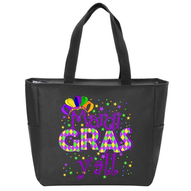 Mardi Gras Y'all New Orleans Party Zip Tote Bag