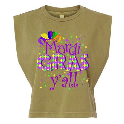 Mardi Gras Y'all New Orleans Party Garment-Dyed Women's Muscle Tee