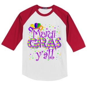 Mardi Gras Y'all New Orleans Party Kids Colorblock Raglan Jersey