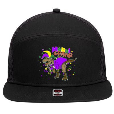 Mardi Grawr T-Rex 7 Panel Mesh Trucker Snapback Hat