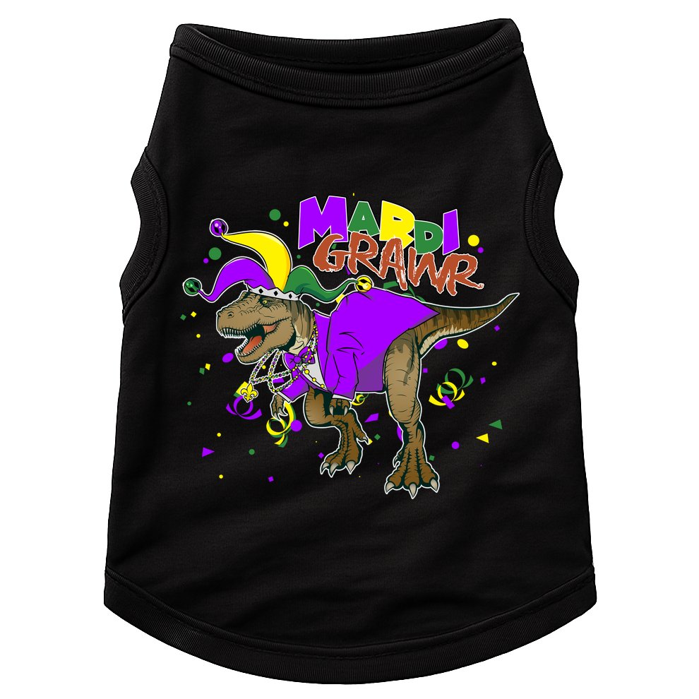 Mardi Grawr T-Rex Doggie Tank
