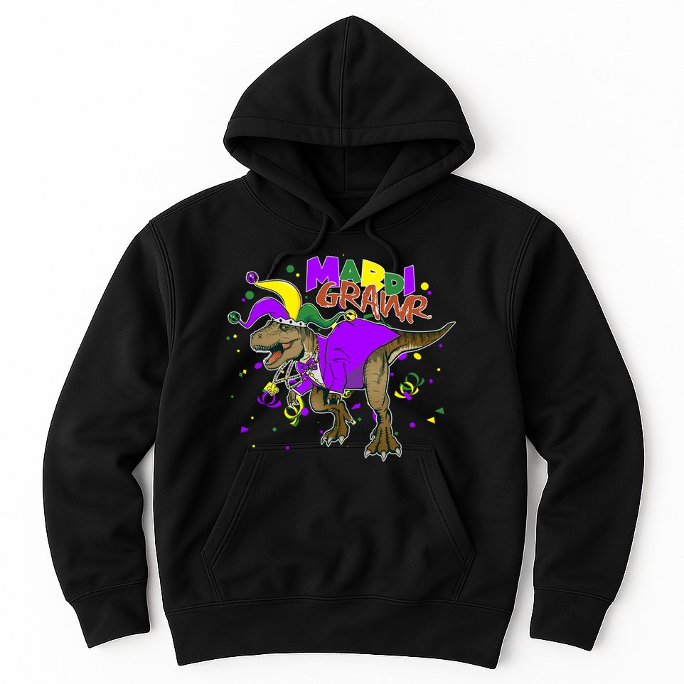 Mardi Grawr T-Rex Hoodie