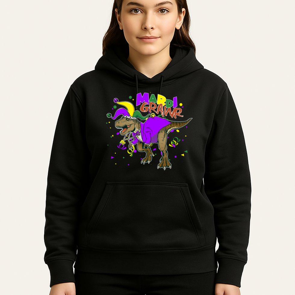 Mardi Grawr T-Rex Hoodie