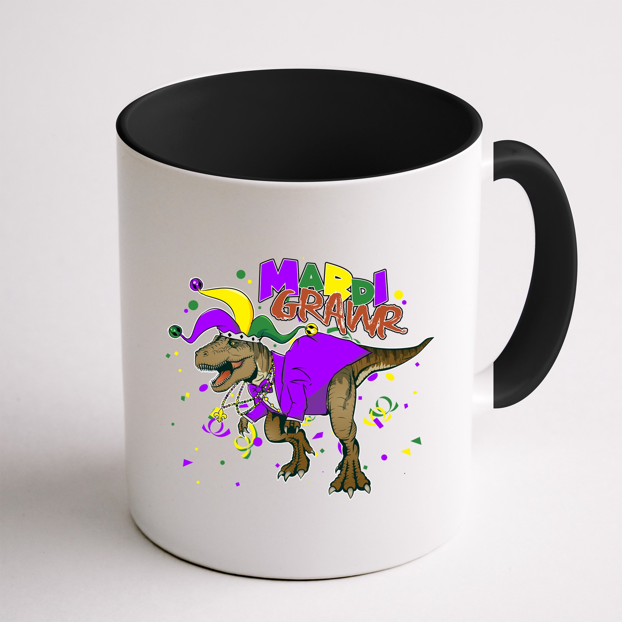 Mardi Grawr T-Rex Mug