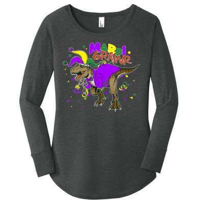 Mardi Grawr T-Rex Women's Perfect Tri Tunic Long Sleeve Shirt