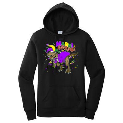 Mardi Grawr T-Rex Women's Pullover Hoodie