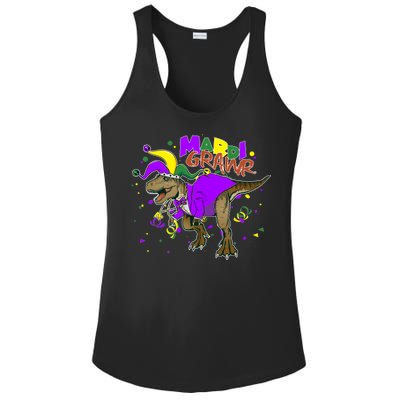 Mardi Grawr T-Rex Ladies PosiCharge Competitor Racerback Tank