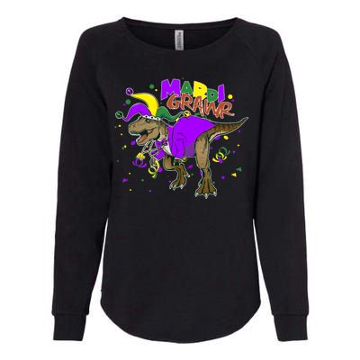 Mardi Grawr T-Rex Womens California Wash Sweatshirt