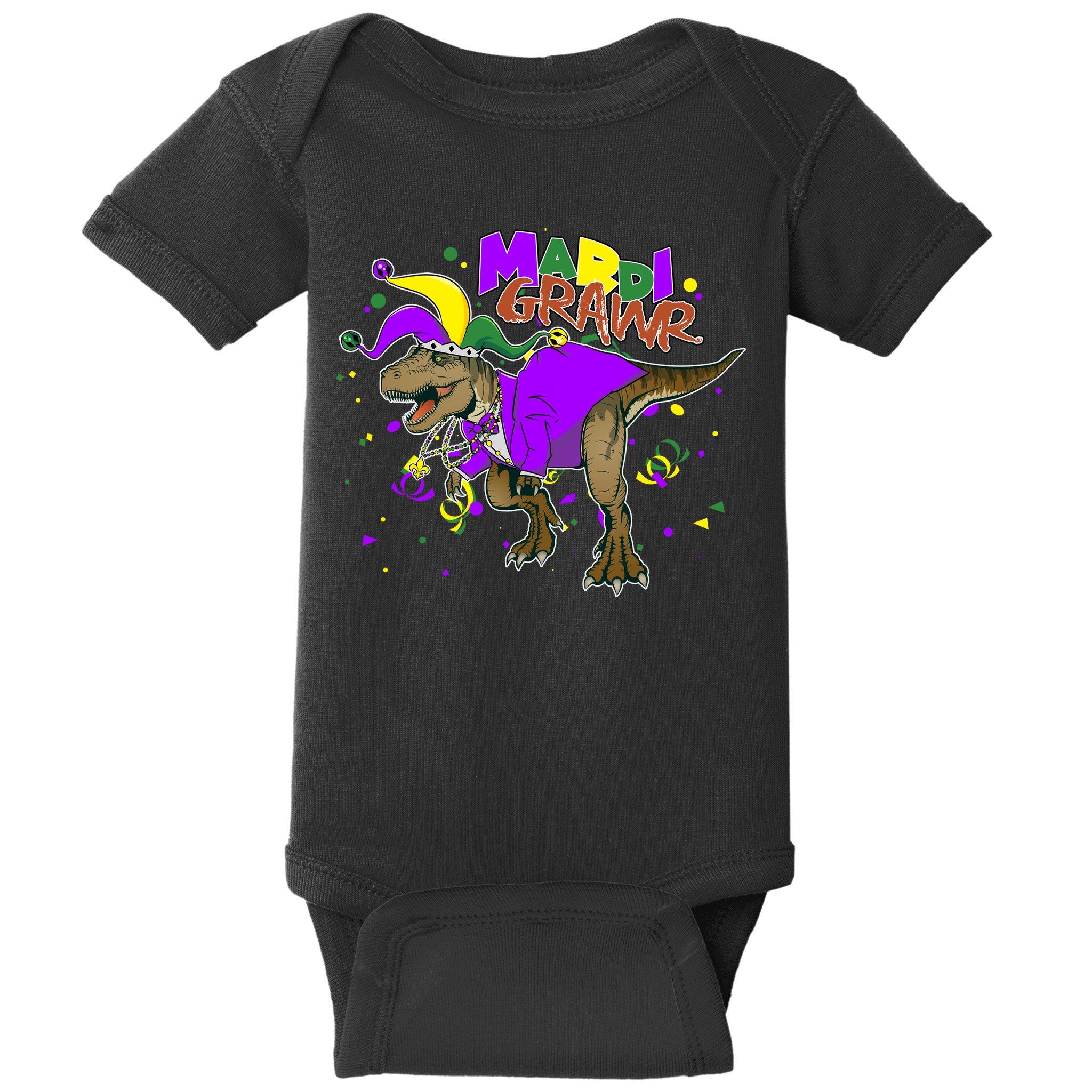 Mardi Grawr T-Rex Baby Bodysuit
