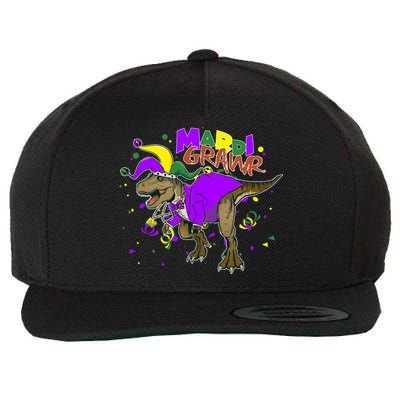 Mardi Grawr T-Rex Wool Snapback Cap