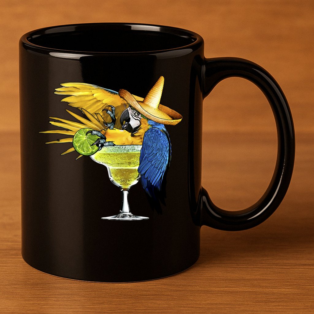 Margarita Parrot 11oz C Handle Ceramic Mug