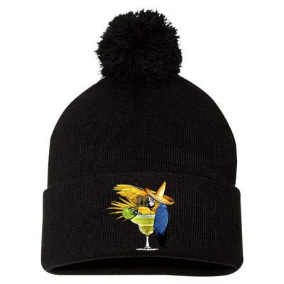 Margarita Parrot Pom Pom 12in Knit Beanie